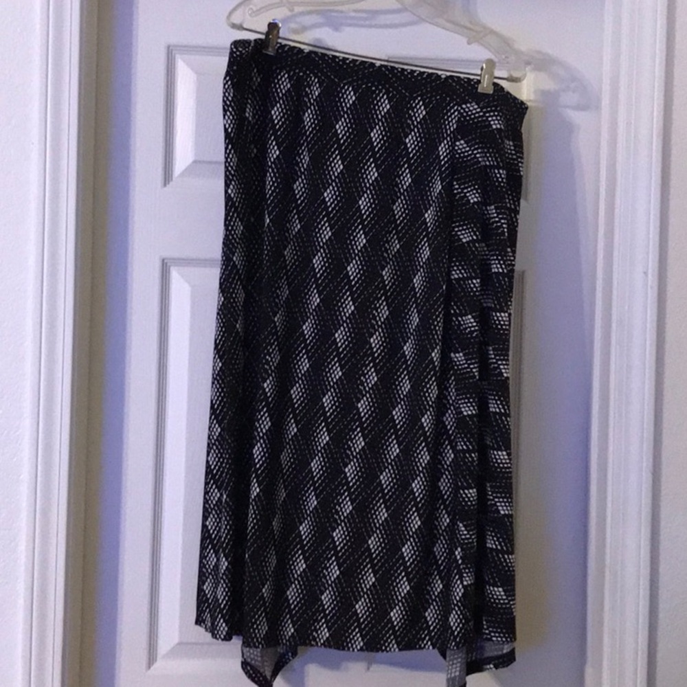 Catherines Black and White Asymmetrical Skirt